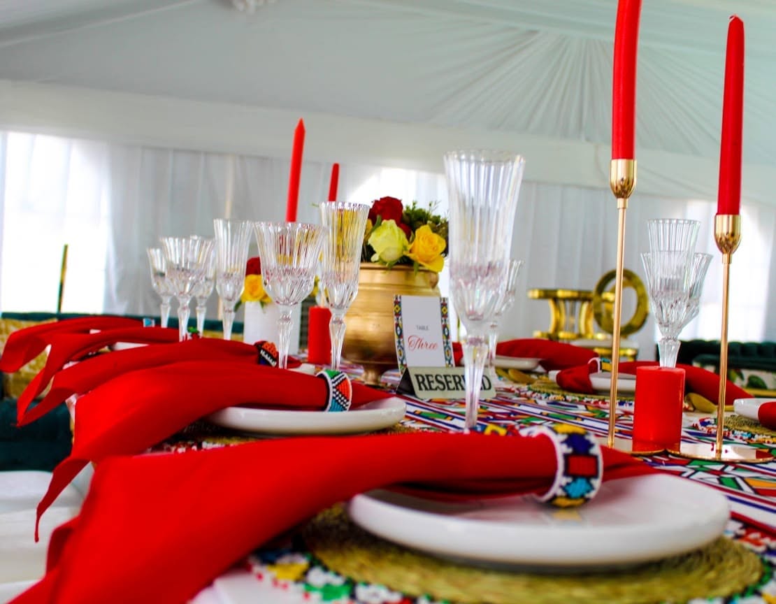Premier Events & Decor traditional wedding tented setup